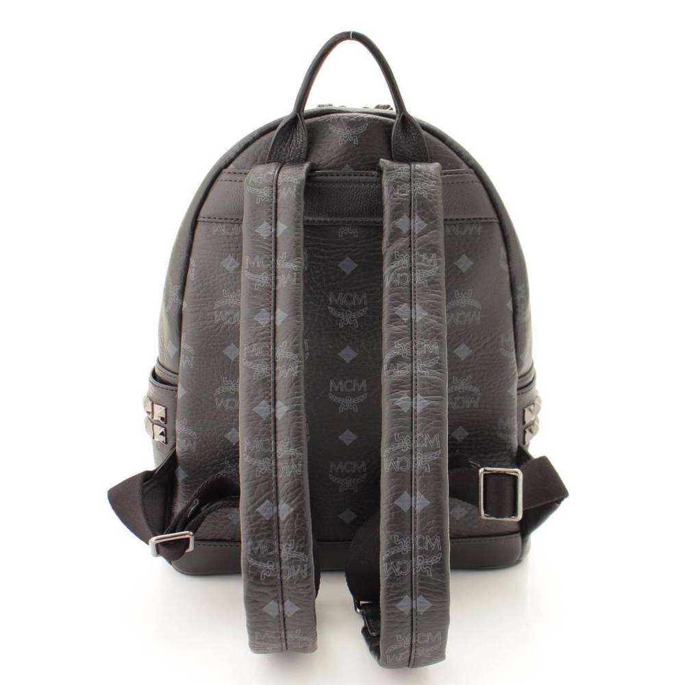 Mcm Backpack Logogram Rucksack Studded Black - image 4